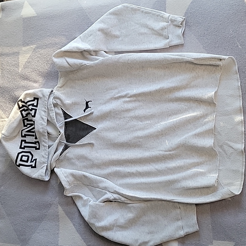 VS PINK Light Grey Hoodie
